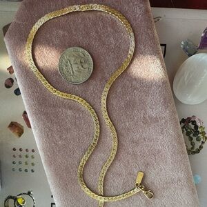 Vintage MONET Signed Gold Tone Tight Curb Chain 17.75” 3.5mm